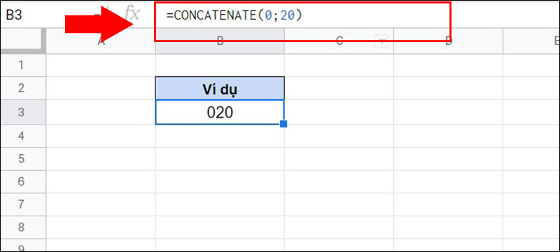 Sử dụng h&agrave;m CONCATENATE